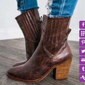 Tall ankle cowboy boots